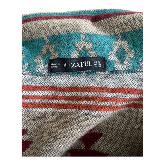 Zaful Oversized Southwestern Patterned Jacket - Picture 4 of 6